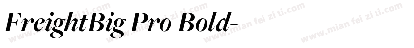 FreightBig Pro Bold字体转换